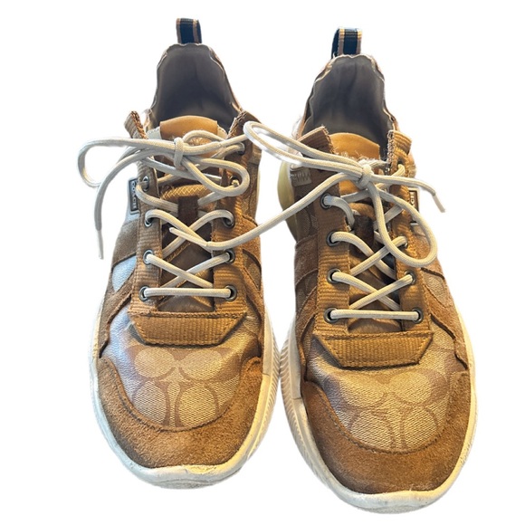 Coach Citysole Runner Sneakers, 10 D Color-Khaki Light Saddle - Picture 1 of 12